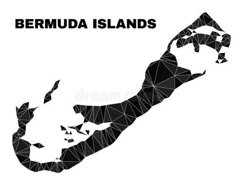 Mapa Das Ilhas De Bermudas Preenchimento De Tri Ngulo Vetorial