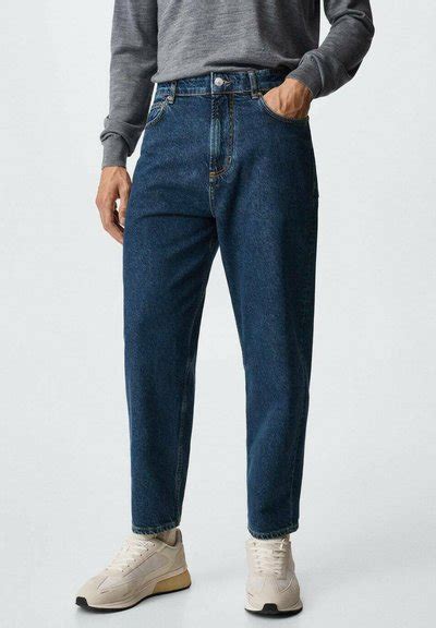 Urban Classics Cropped Tapered Jeans Tapered Fit Middeepblue Blau