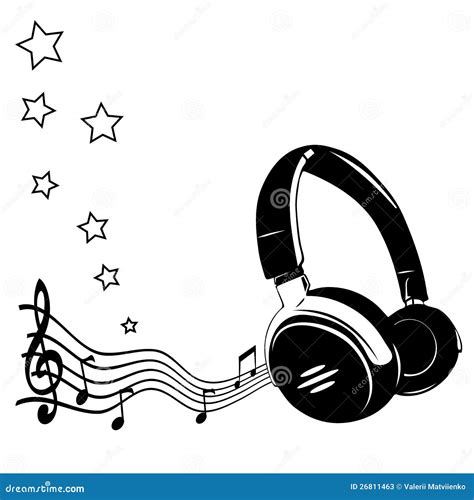 Headphones With Music Notes Clip Art