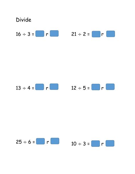 Division With Remainder Worksheet Divisonworksheets