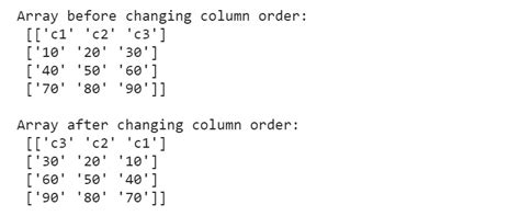 Como Reverter A Ordem Das Colunas Em Uma Array Python Acervo Lima