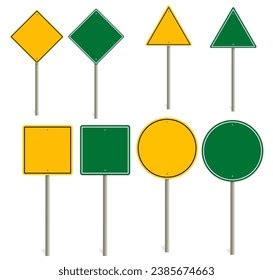 Road Sign Blank Template Road Sign Stock Vector (Royalty Free ...