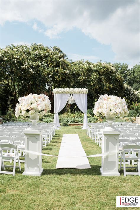 Timeless White Outdoor Wedding Ceremony At Atlanta Botanical Garden