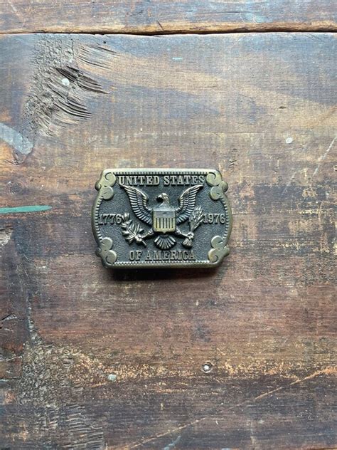 Vintage Usa Belt Buckle Gem