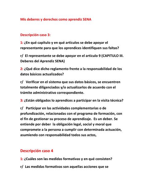 Mis Deberes Y Derechos Como Aprendiz Sena Pdf