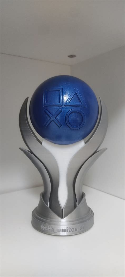 D Playstation High Quality Platinum Made Trophy In Etsy