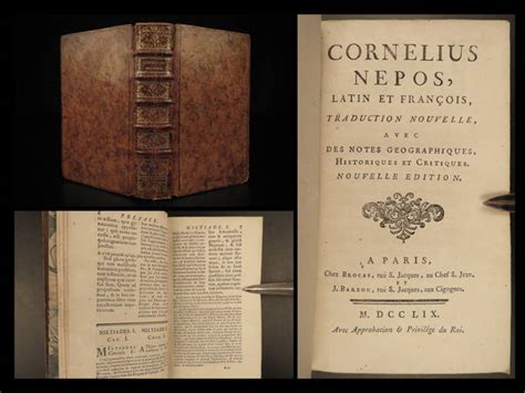 1759 Cornelius Nepos Lives ROME Roman Philosophy Cato Elder French + Latin RARE (#0028) on Dec ...