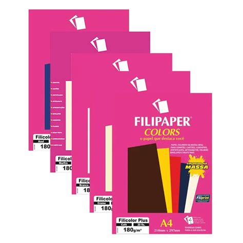 Papel A Filipaper Colors Filicolor Plus G M C Folhas Filiperson