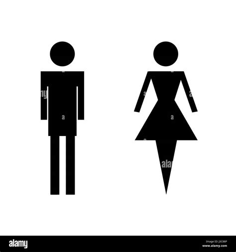 Wc Toilet Icons Man And Woman Vector Stock Vector Image And Art Alamy