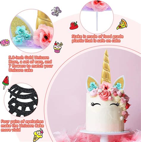 Unicorn Cake Topper Unicorn Birthday Party Supplies Unicorn Birthday