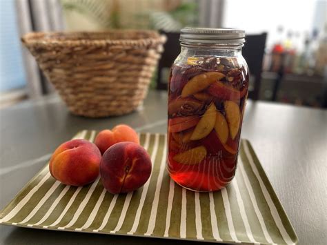 Peach Pecan Infused Bourbon At Home Bartender Recipe