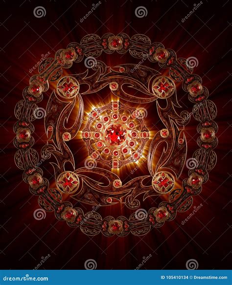 Mandala Spirit Of Fire Stock Illustration Illustration Of Gold