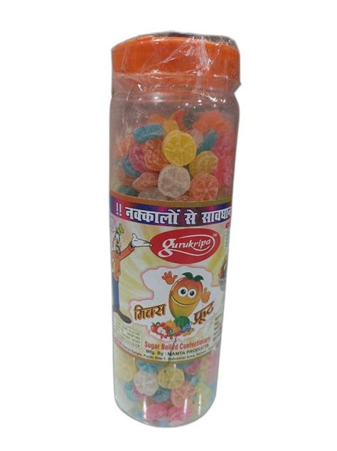 Guru Kripa Round Mixed Fruit Candy Packaging Type Plastic Jar