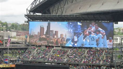 Safeco Fields New 11000 Square Ft Scoreboard Youtube