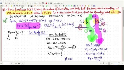 Bjt Fixed Bias Operating Point Calculation Gate Ece Analog