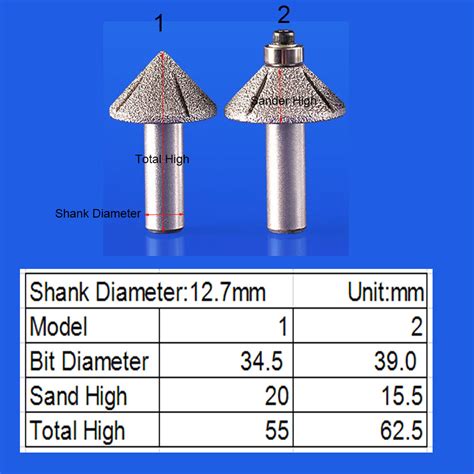 Vacuum Brazed Diamond Router Bits Shank Rotary Cutter Grinding