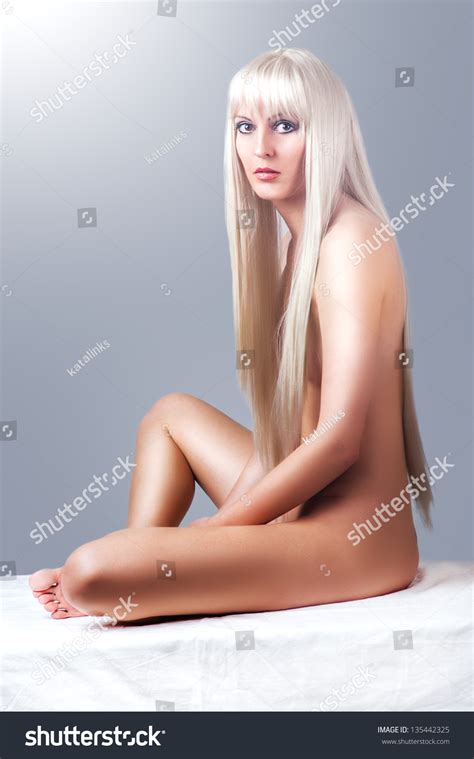 Beautiful Sexy Naked Blonde Woman Sitting Stock Photo Shutterstock