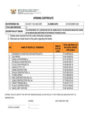 Fillable Online BID REFERENCE NO Fax Email Print PdfFiller