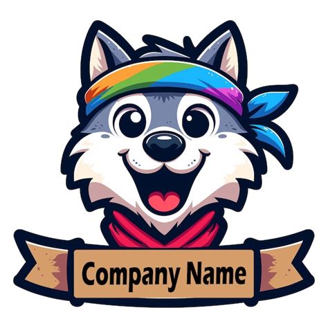 Logotipo De La Mascota Del Lobo Vector Premium