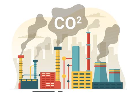 Kohlenstoff Dioxid Oder Co2 Illustration Zu Speichern Planet Erde Von