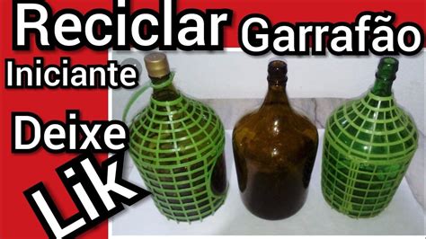 Reciclar Garrafão para iniciante decoupagen reciclararte YouTube