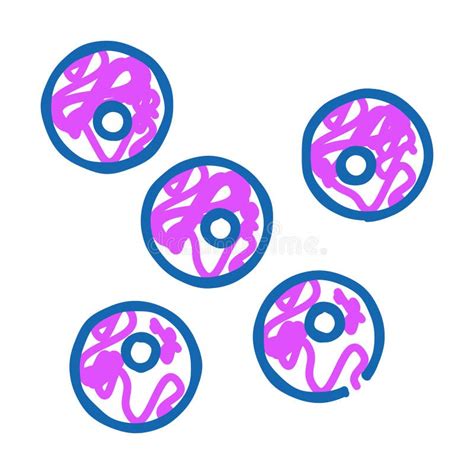 Coccus Bacteria Icon Doodle Illustration Stock Illustration