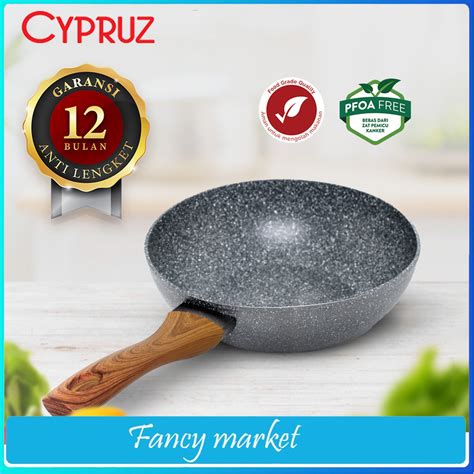 Jual Panci Cypruz Grey Marble Pan Fry Wok Cm Cm Cm Cm Marble