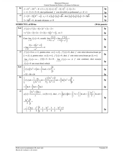 Bac Acestea Sunt Subiectele De La Matematic O Problem Le A