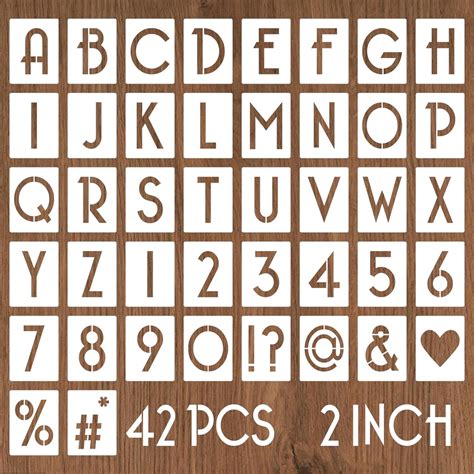 Amazon Yeajon Inch Letter Stencils And Numbers Pcs Alphabet