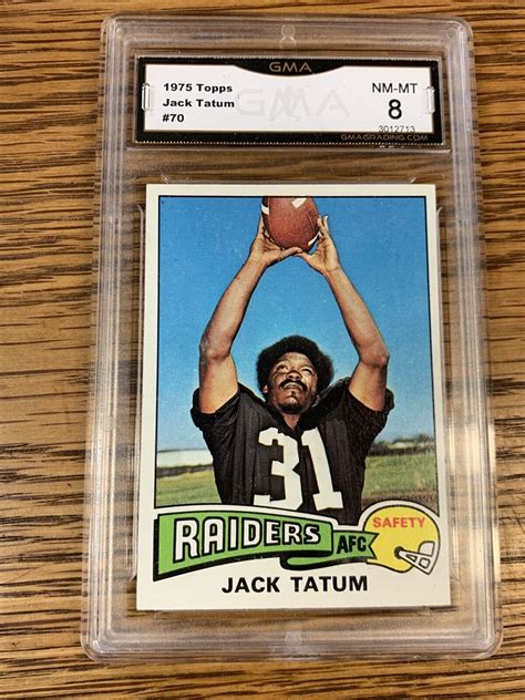 1975 Topps Jack Tatum 70 Jim Otto 497 Oakland Raiders Graded 8 8 5