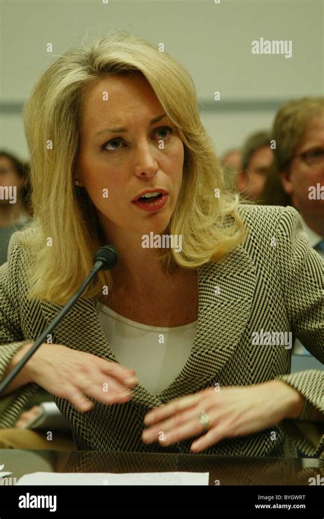 Former CIA covert agent Valerie Plame Wilson testifies before the US House of Representatives ...