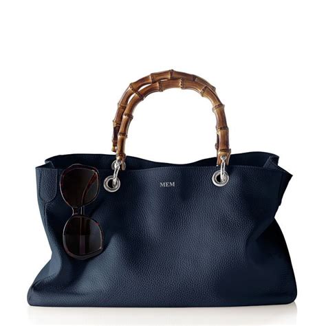 Bamboo Elisabetta Slouch Handbag Navy Naked Leather Calf Leather