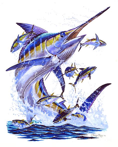 Blue Marlin Drawing at GetDrawings | Free download