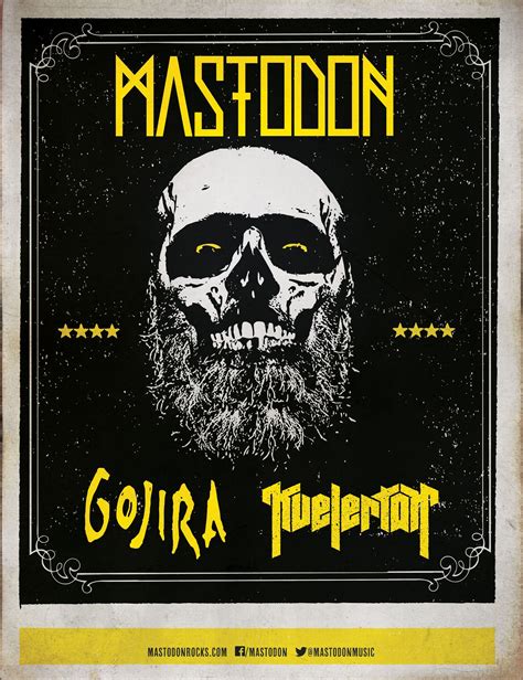 Mastodon Mastodon Tour W Gojira And Kvelertak Mastodon Band Posters