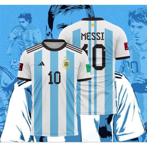 Jual JERSEY ARGENTINA HOME PIALA DUNIA 2022 FULL PATCH Bintang 3