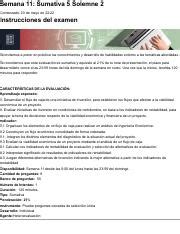 Semana Sumativa Solemne Instrucciones Del Examen Y Course Hero