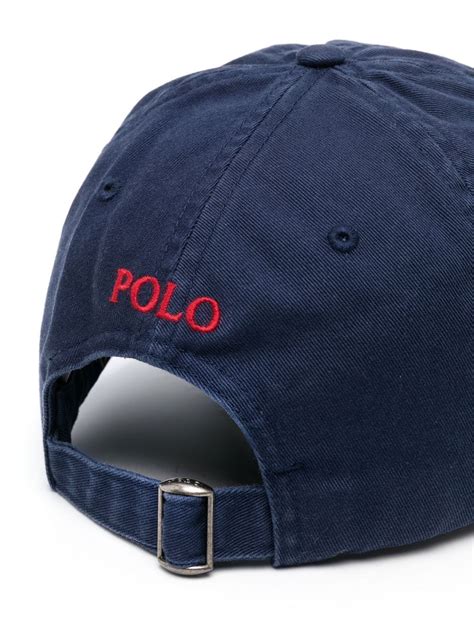 Polo Ralph Lauren Embroidered Logo Cap Blue FARFETCH HK