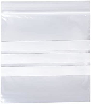 Write On Panel X Large Grip Seal Bags Clear Plastic