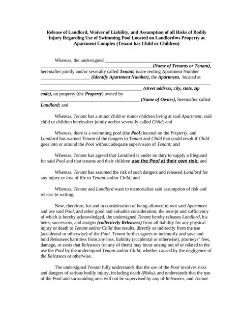 Landlord Waiver Doc Template Pdffiller