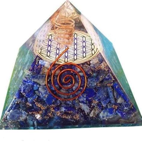 Lapis Lazuli Orgone Fengshui Pyramid Bright Agate Export