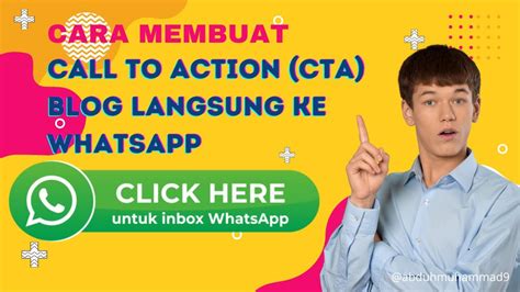 Cara Membuat Call To Action Cta Langsung Ke Whatsapp Youtube