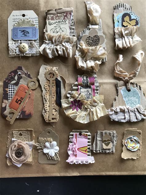 Junk Journal Mini Tags Vintage Junk Journal Handmade Tags Junk