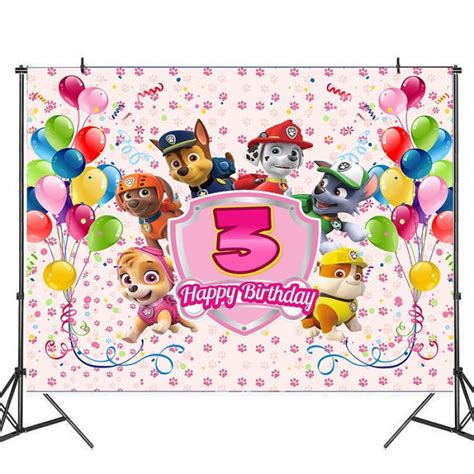 D Coration Anniversaire Pat Patrouille Toile De Fond Ballons Ans