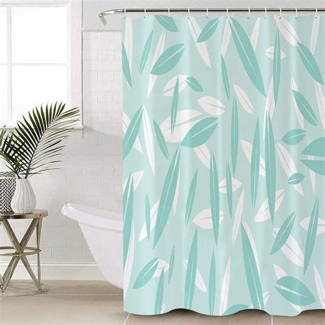 Spxubz Waterproof Shower Curtain Liner Willow Leaf Shower Curtains For