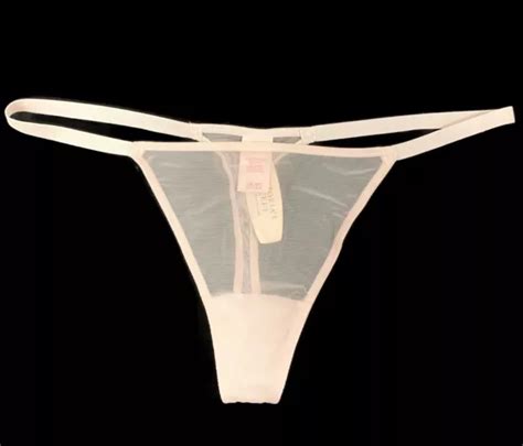 Victorias Secret Very Sexy Sheer Mesh V String Thong Panty One Size S