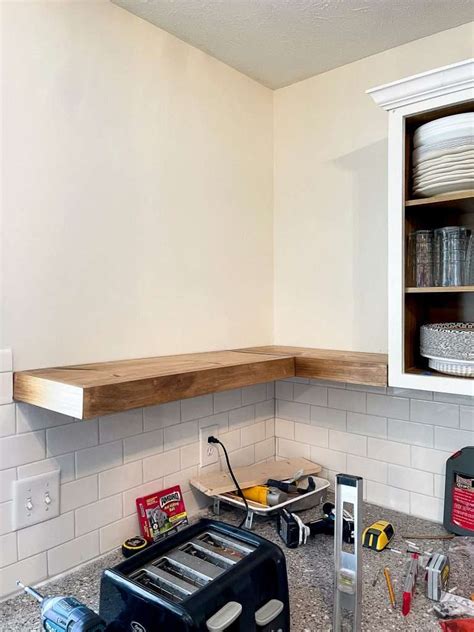 How To Make DIY Floating Kitchen Shelves Grace In My Space