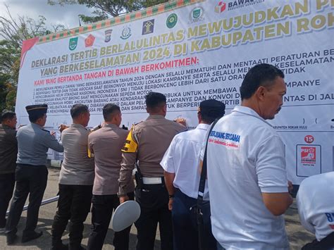 Deklarasi Tertib Berlalu Lintas Upaya Polres Rokan Hulu Wujudkan