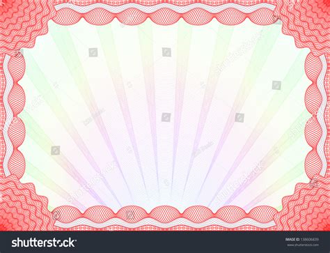 Red Certificate Template Colorful Background Stock Vector (Royalty Free ...