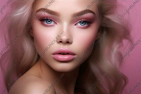 Elegant Beauty Portrait On Pink Background