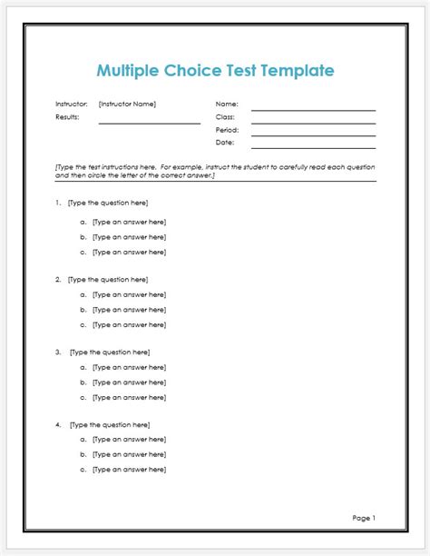 Multiple Choice Test Generator